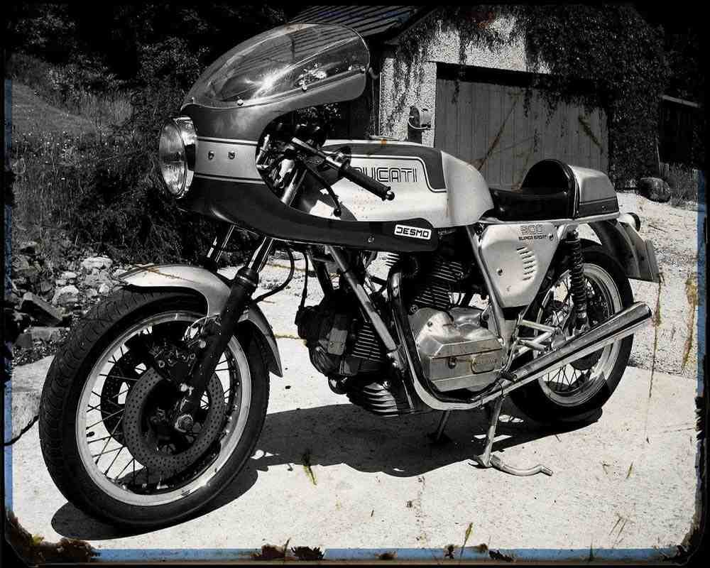 Ducati 900Ss 75 Motorbike Vintage Aged A4 Photo Print