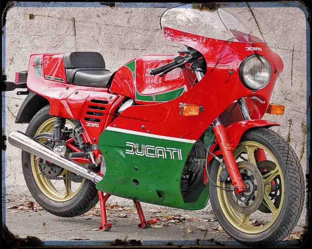 Ducati 900Ss 85 Motorbike Vintage Aged A4 Photo Print