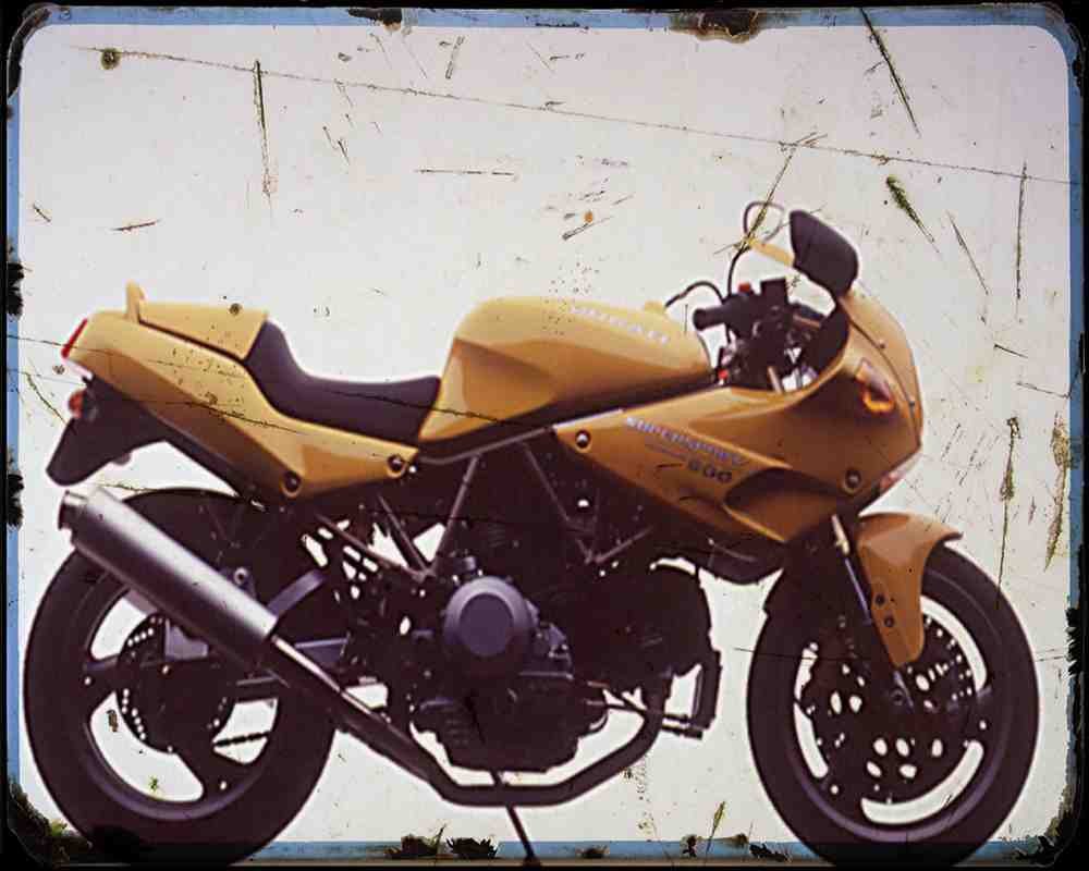 Ducati 900Ss 93 2 Motorbike Vintage Aged A4 Photo Print