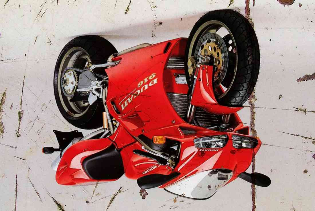 Ducati 916 1 aged A4 Photo Print