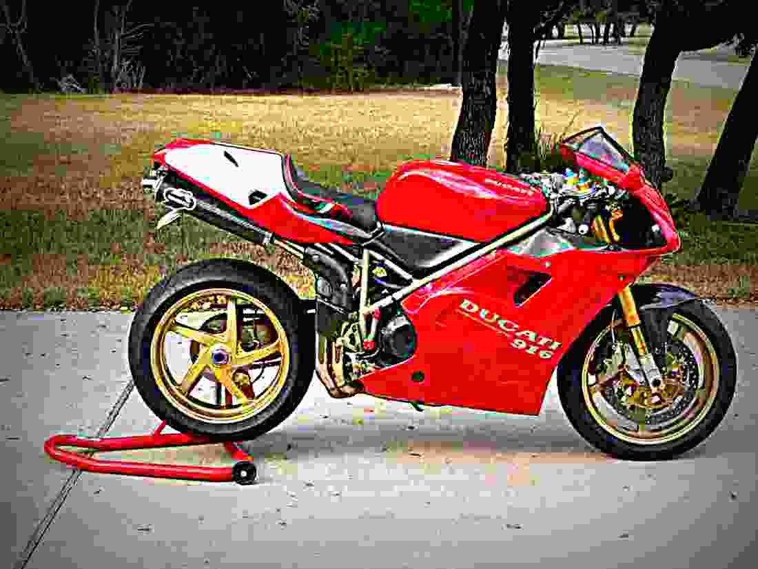 Ducati 916 Senna 1996 1 motorbike A4 Photo Print