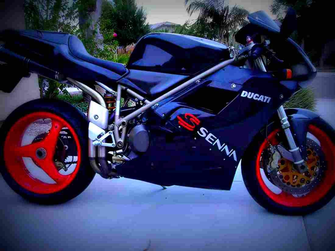 Ducati 916 Senna 1998 2 motorbike A4 Photo Print