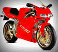 Ducati 916 Strada 1995 3 motorbike A4 Photo Print