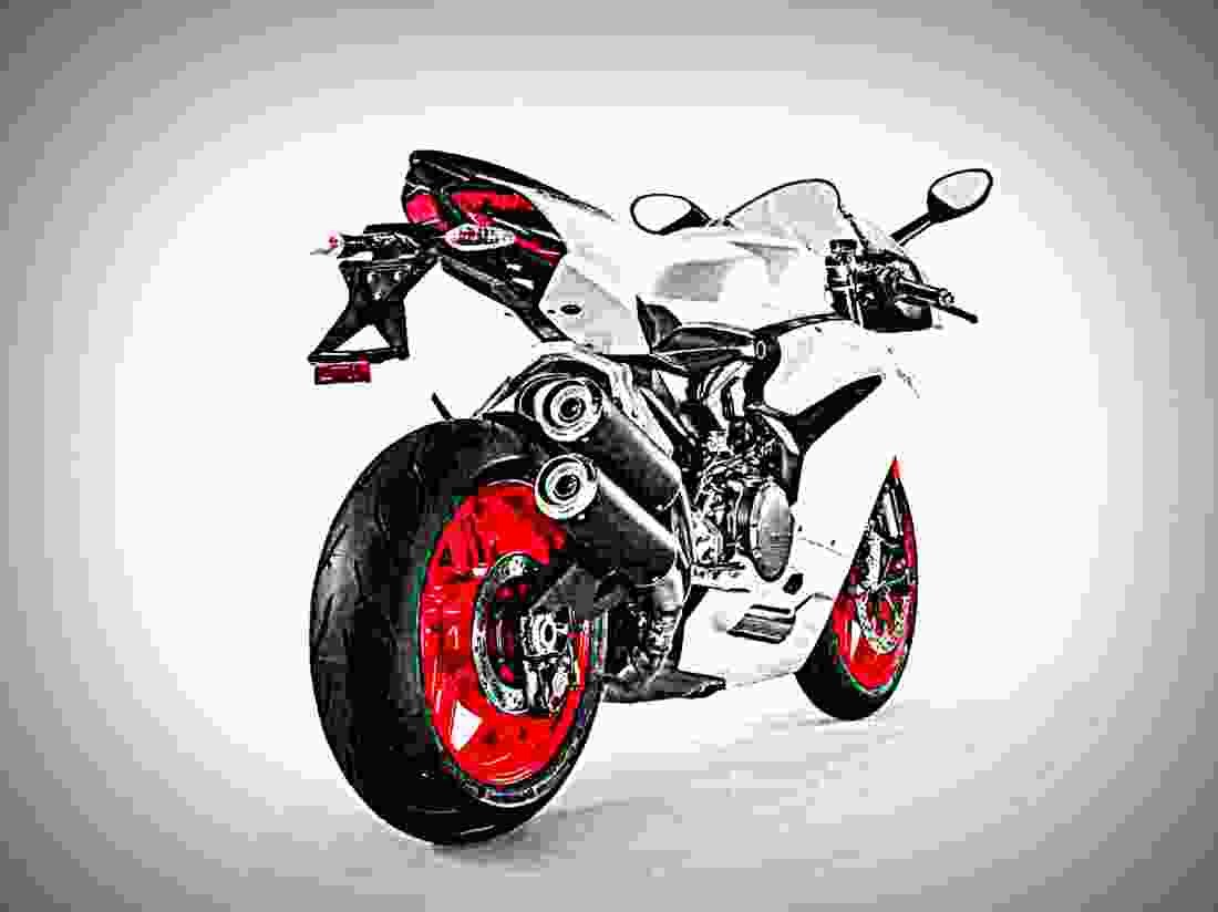 Ducati 959 Panigale 2017 3 motorbike A4 Photo Print