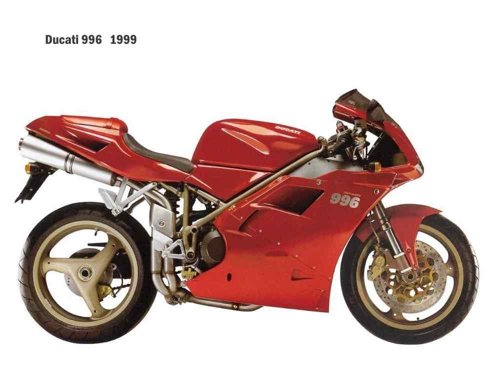 Ducati 996 1999 motorbike A4 Photo Print