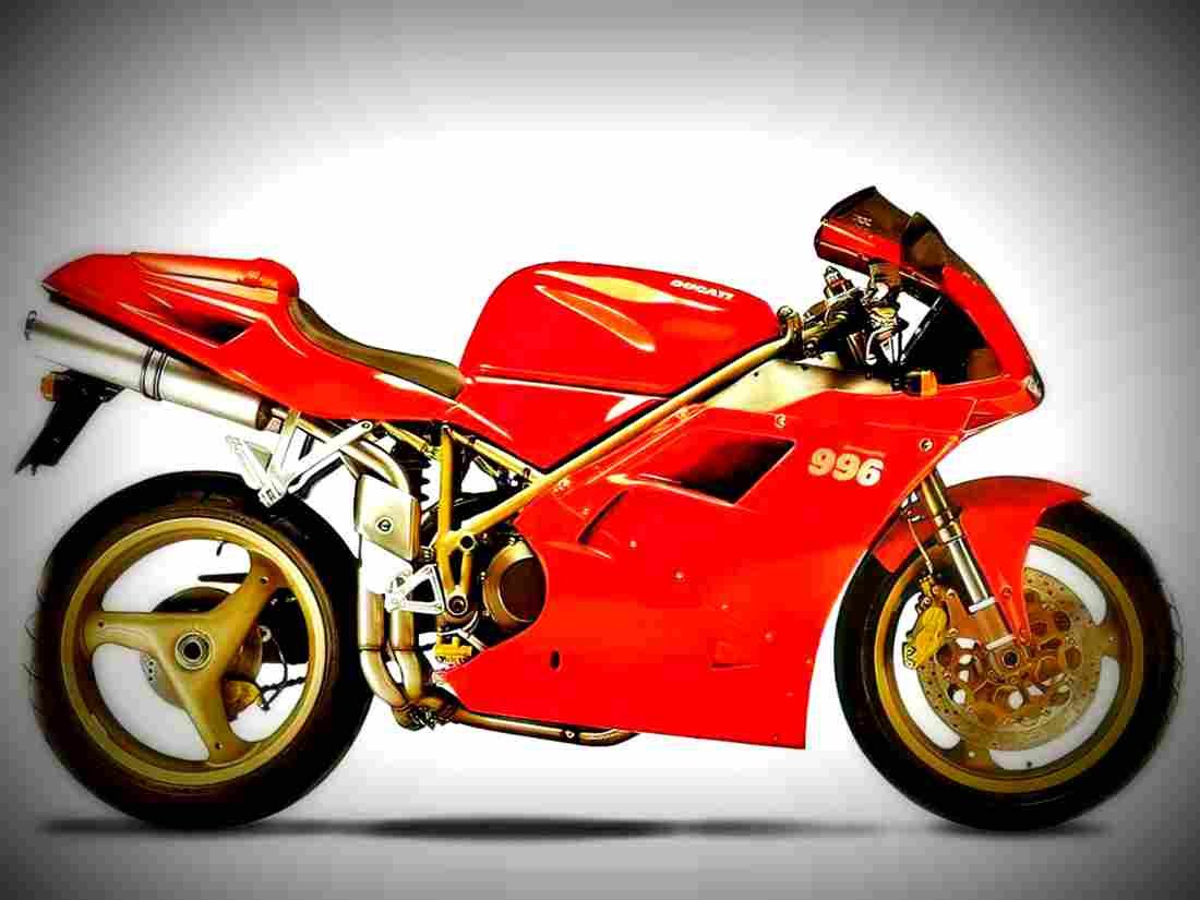 Ducati 996 Biposto 1999 1 motorbike A4 Photo Print