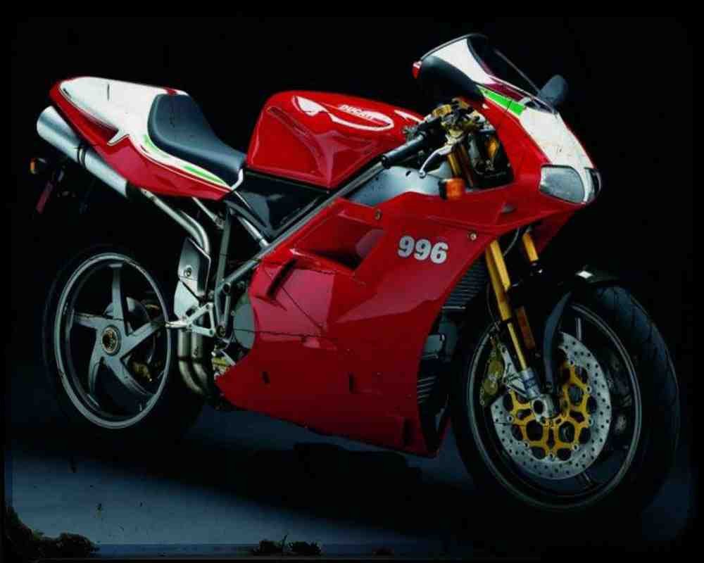 Ducati 996S 1 Motorbike Vintage Aged A4 Photo Print