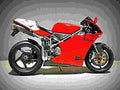 Ducati 998 2003 1 motorbike A4 Photo Print