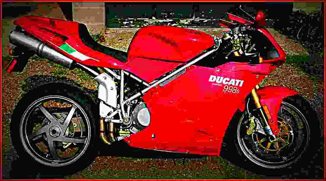 Ducati 998 2003 3 motorbike A4 Photo Print