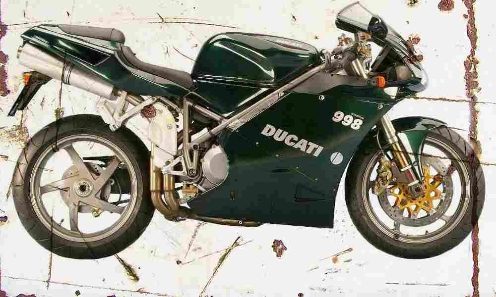 Ducati 998 Matrix 2004 Aged Vintage A4 Photo Print