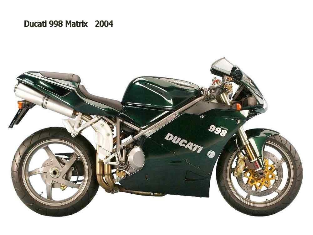 Ducati 998 Matrix 2004 motorbike A4 Photo Print