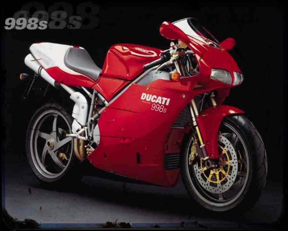 Ducati 998S 02 Motorbike Vintage Aged A4 Photo Print