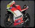 Ducati Desmosedici Gp12 Motorbike Vintage Aged A4 Photo Print