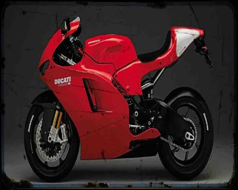 Ducati Desmosedici Rr 3 Motorbike Vintage Aged A4 Photo Print