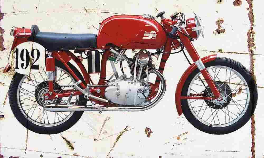 Ducati GS125 Marianna 1954 Aged Vintage A4 Photo Print