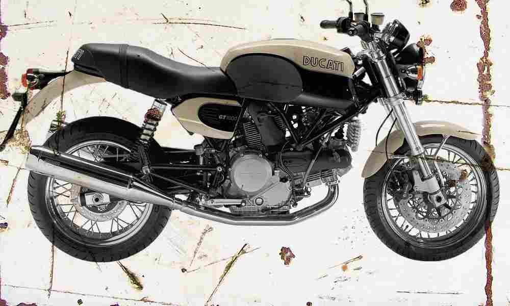 Ducati GT1000 2007 Aged Vintage A4 Photo Print