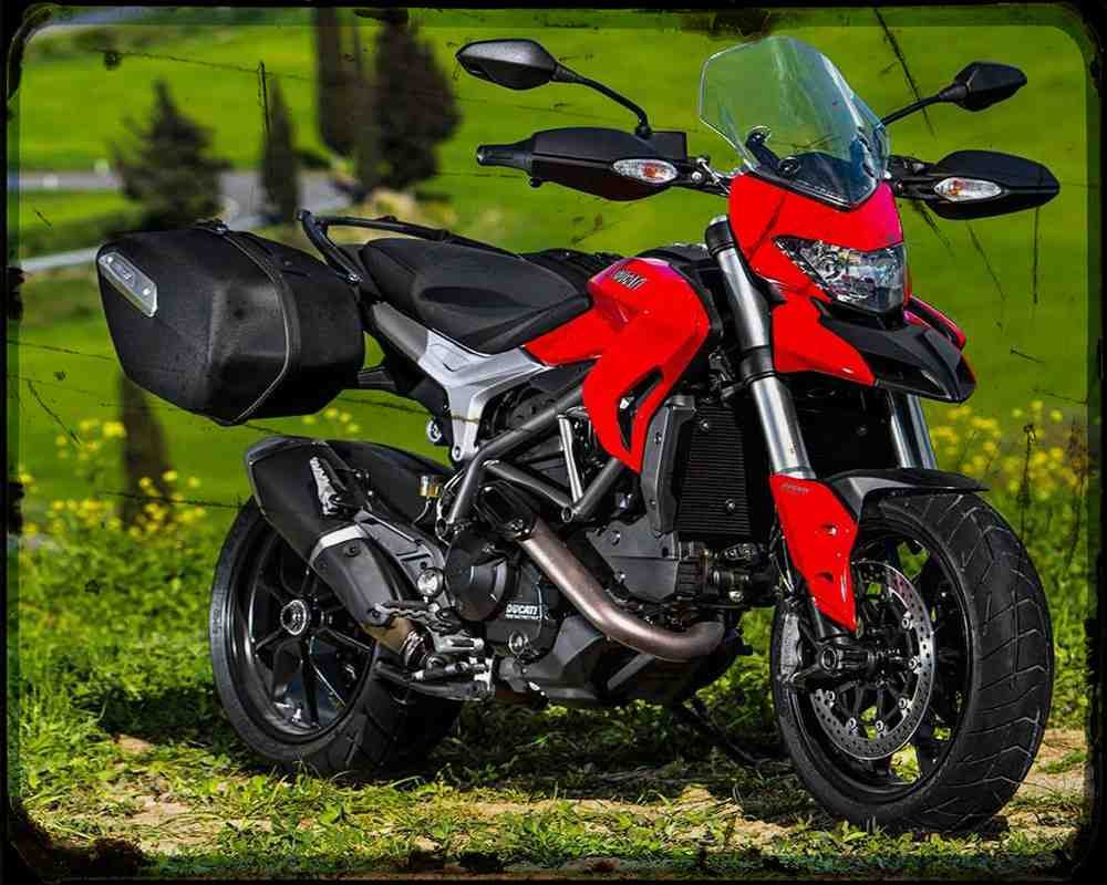 Ducati Hyperstrada 15 Motorbike Vintage Aged A4 Photo Print