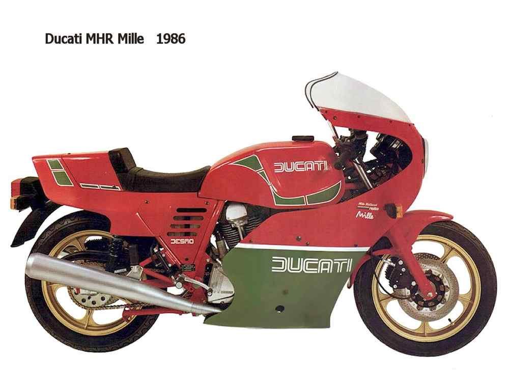 Ducati MHR Mille 1986 motorbike A4 Photo Print