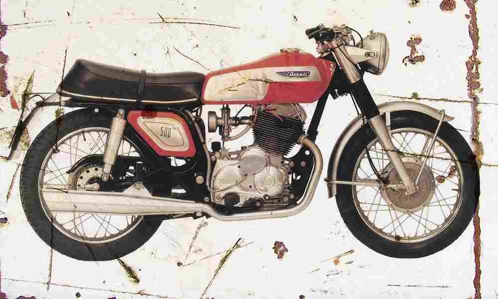 Ducati Mark3 Desmo 1971 Aged Vintage A4 Photo Print