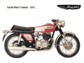 Ducati Mark3 Desmo 1971 motorbike A4 Photo Print