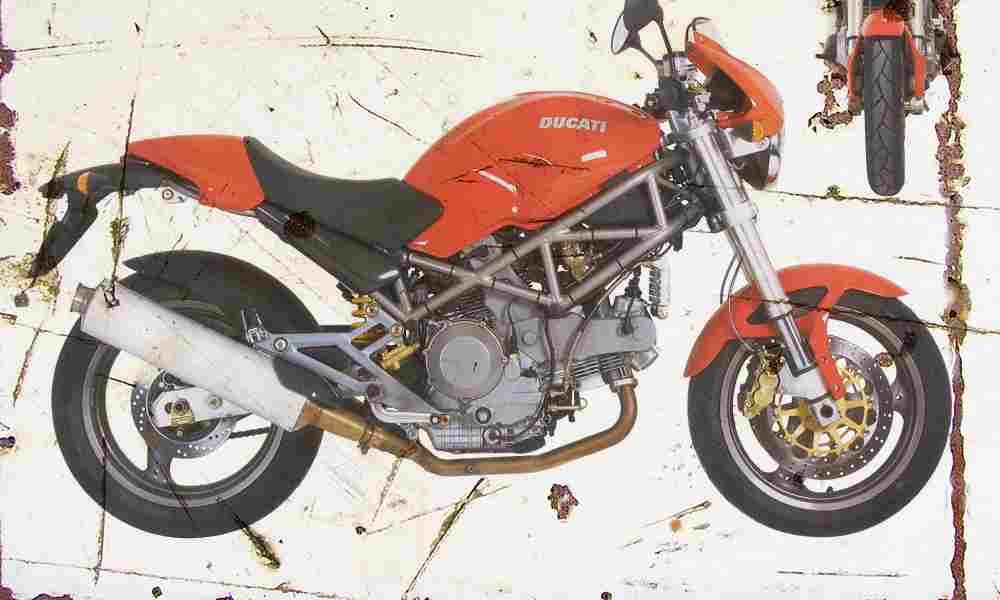 Ducati Monster 1000DS 2003 Aged Vintage A4 Photo Print
