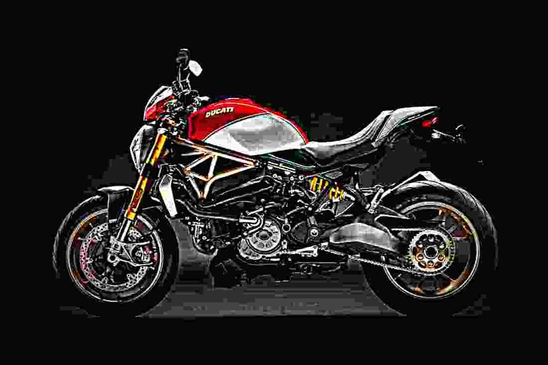 Ducati Monster 1200 2019 4 motorbike A4 Photo Print