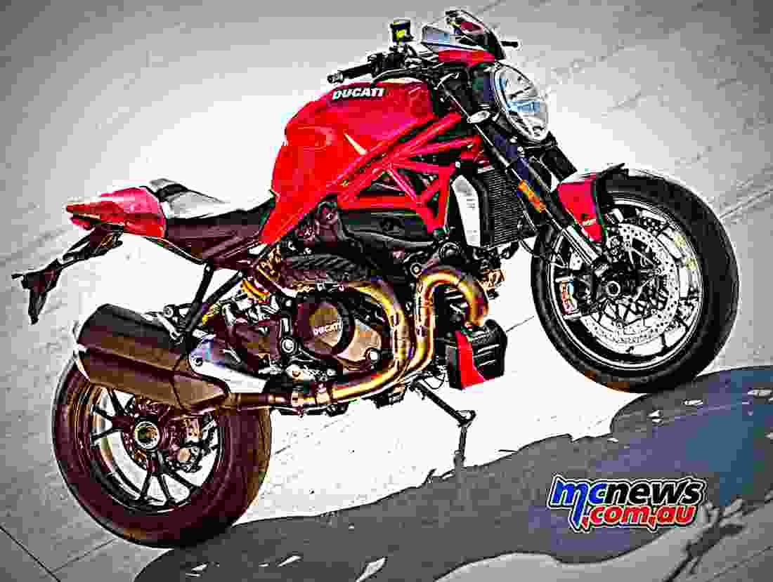 Ducati Monster 1200 R 2017 2 motorbike A4 Photo Print