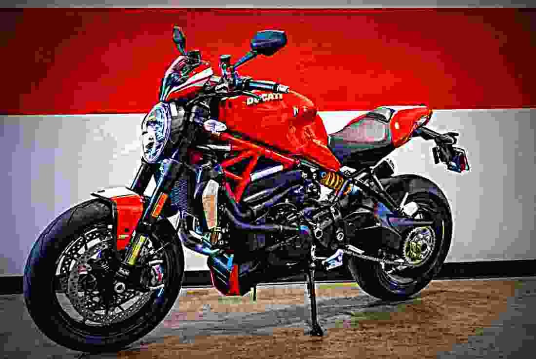 Ducati Monster 1200 R 2018 3 motorbike A4 Photo Print