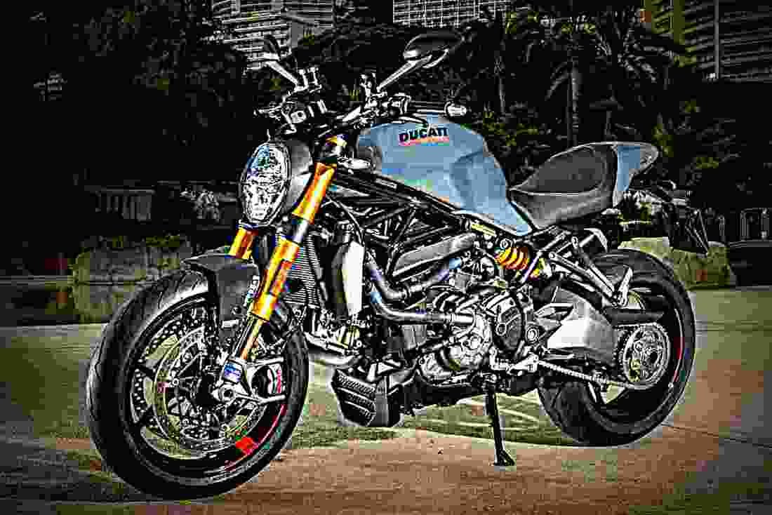 Ducati Monster 1200 S 2017 2 motorbike A4 Photo Print