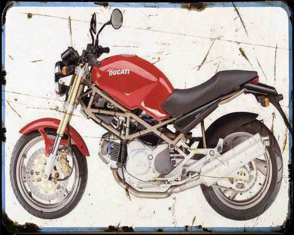 Ducati Monster 400 94 Motorbike Vintage Aged A4 Photo Print