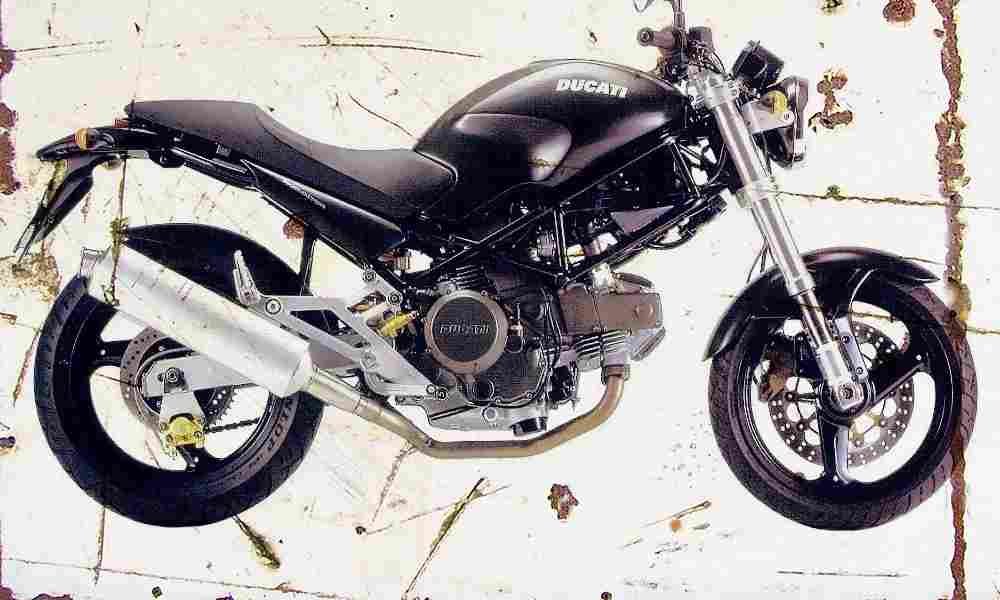 Ducati Monster 600 Dark 2000 Aged Vintage A4 Photo Print