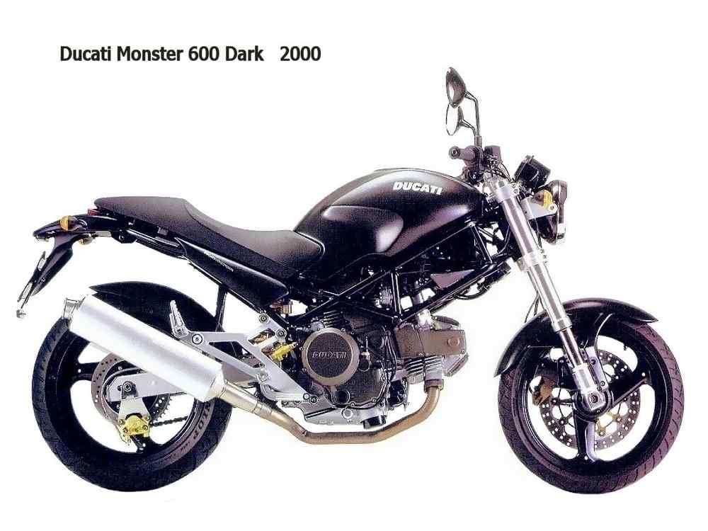 Ducati Monster 600 Dark 2000 motorbike A4 Photo Print