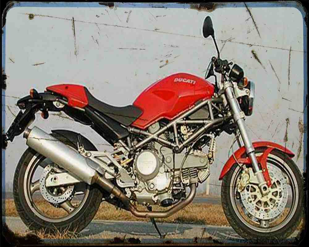 Ducati Monster 750 Ie 2 Motorbike Vintage Aged A4 Photo Print