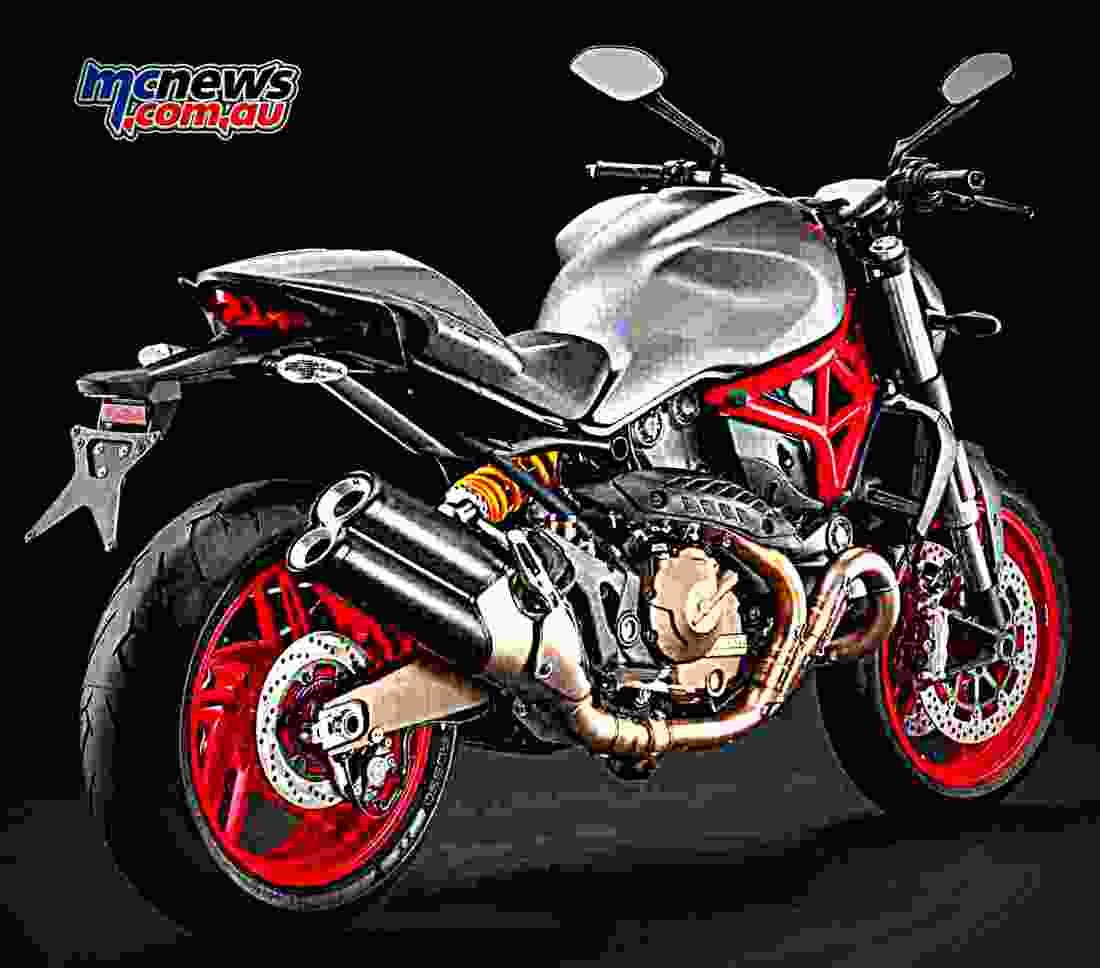 Ducati Monster 821 2017 2 motorbike A4 Photo Print