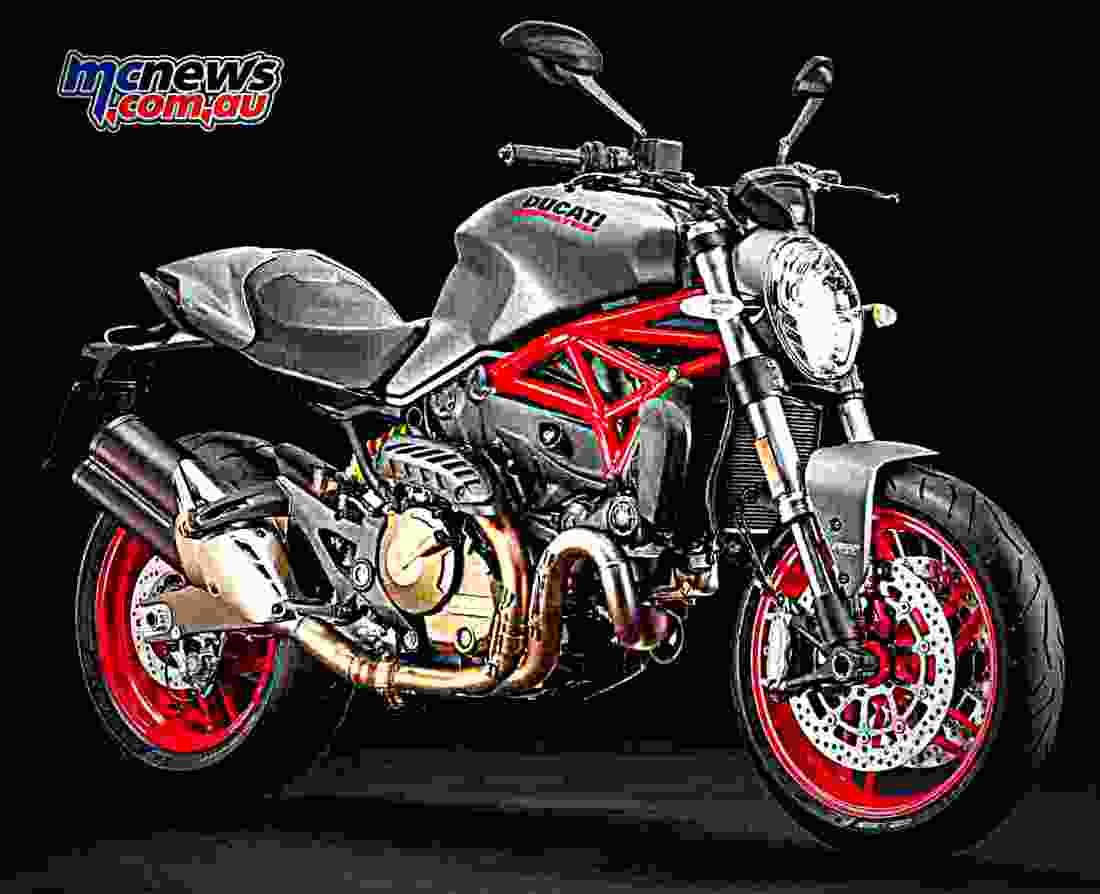 Ducati Monster 821 2017 3 motorbike A4 Photo Print