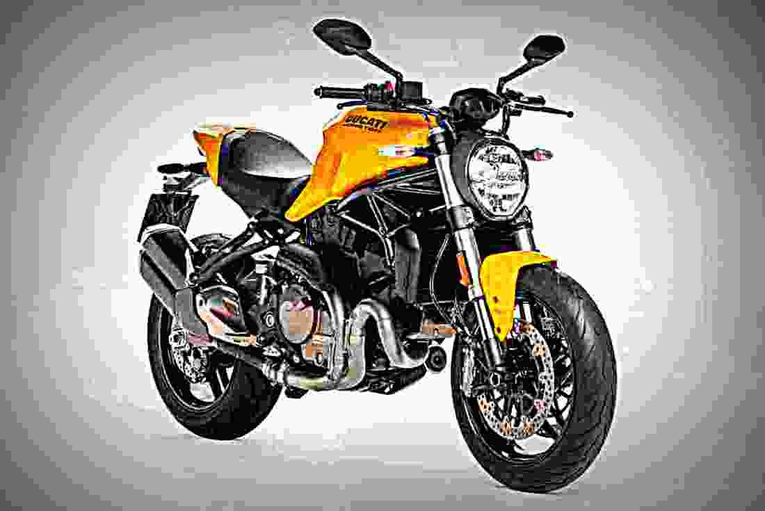 Ducati Monster 821 2018 3 motorbike A4 Photo Print