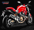 Ducati Monster 821 Stripe 2017 1 motorbike A4 Photo Print