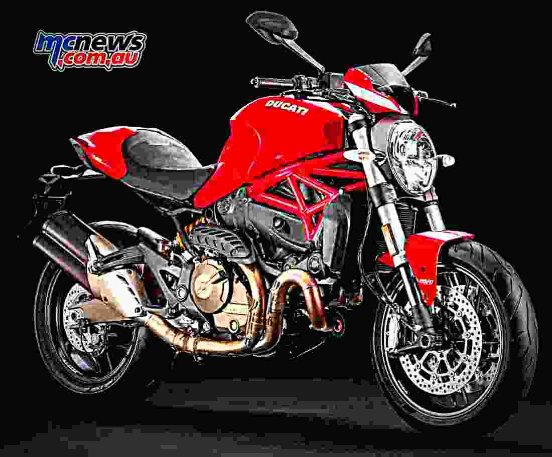 Ducati Monster 821 Stripe 2017 3 motorbike A4 Photo Print