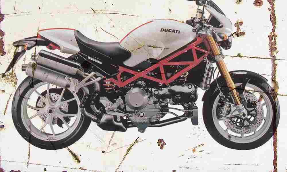 Ducati Monster S4R S 2006 Aged Vintage A4 Photo Print