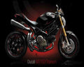Ducati Monster Titanium Motorbike Vintage Aged A4 Photo Print