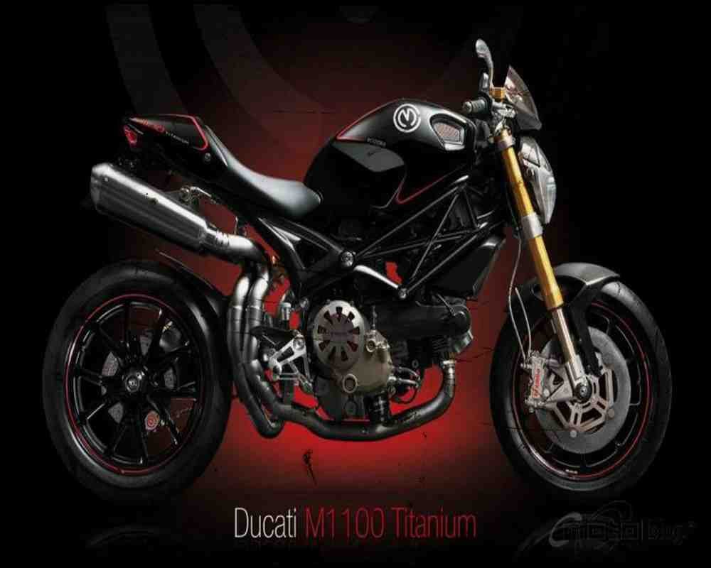 Ducati Monster Titanium Motorbike Vintage Aged A4 Photo Print