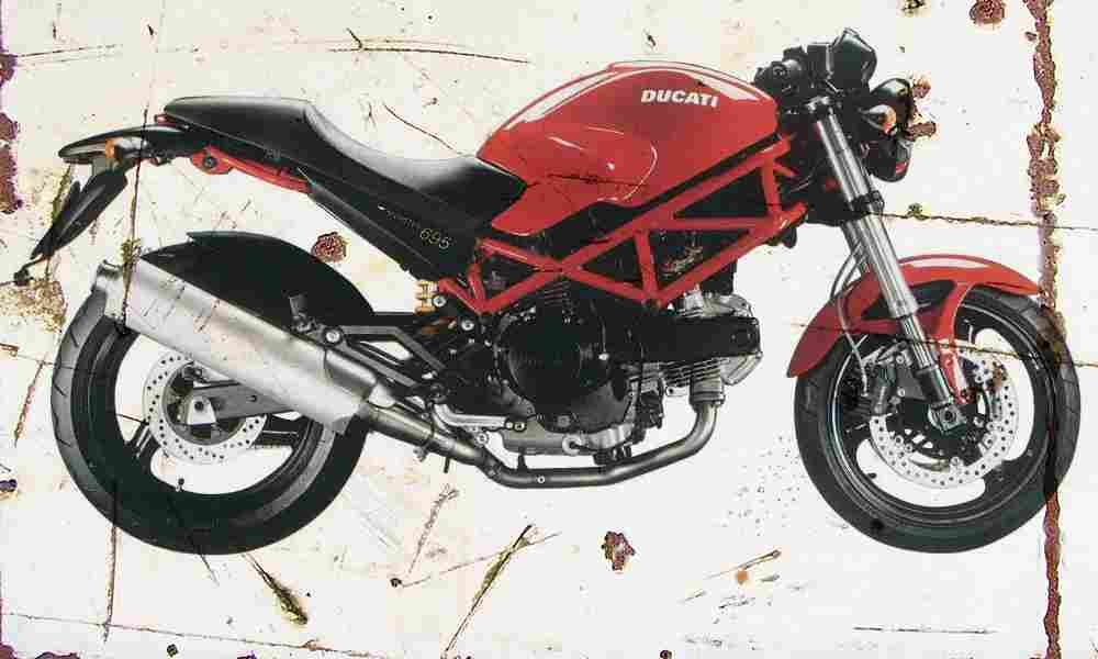 Ducati Monster695 2006 Aged Vintage A4 Photo Print
