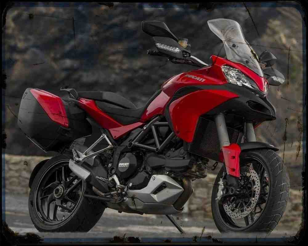 Ducati Multistrada 1200 13 Motorbike Vintage Aged A4 Photo Print