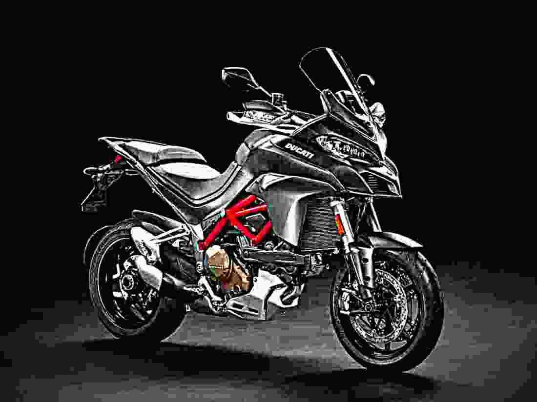 Ducati Multistrada 1200 2017 2 motorbike A4 Photo Print