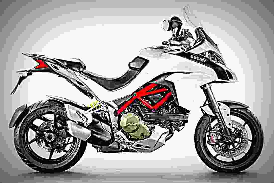 Ducati Multistrada 1200 S D Air 2017 3 motorbike A4 Photo Print