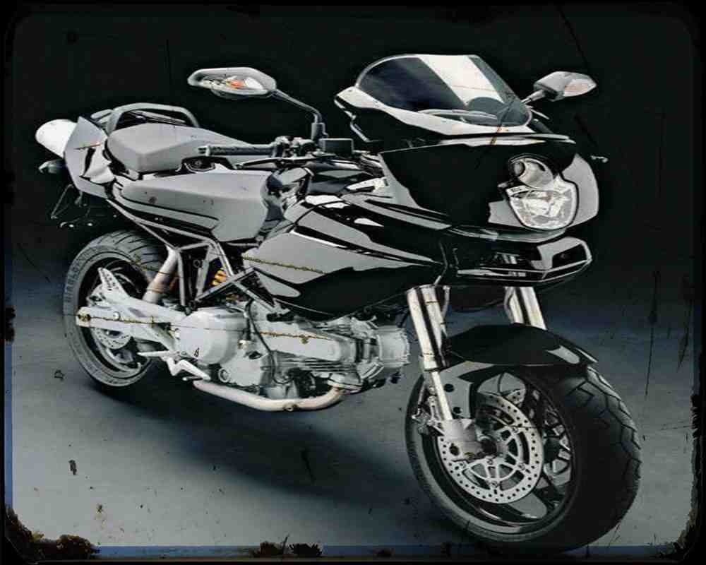 Ducati Multistrada 620 Dark 05 3 Motorbike Vintage Aged A4 Photo Print