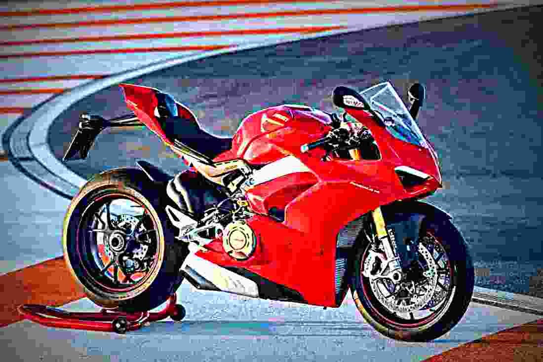 Ducati Panigale V4 S 2018 3 motorbike A4 Photo Print