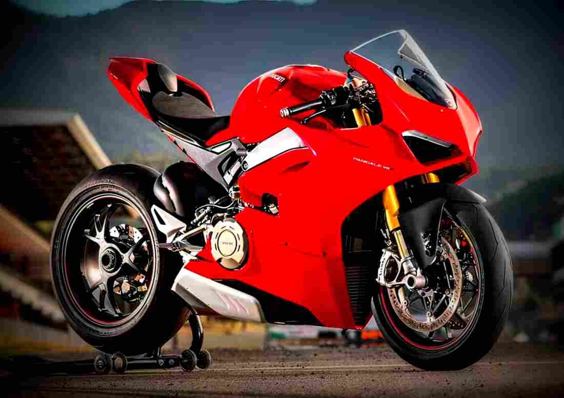 Ducati Panigale V4 S 2018 4 motorbike A4 Photo Print