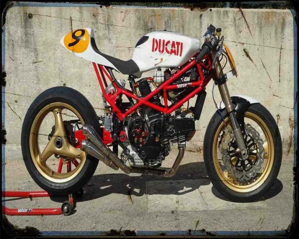 Ducati Radical 9 Motorbike Vintage Aged A4 Photo Print