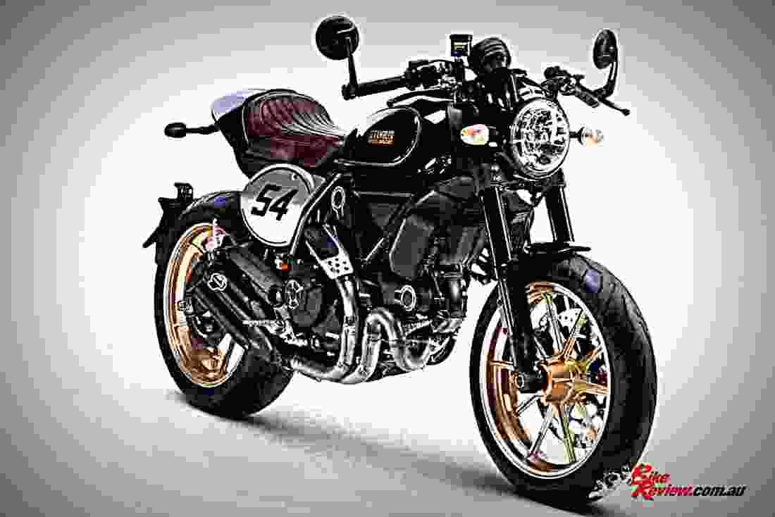 Ducati Scrambler Cafe Racer 2017 1 motorbike A4 Photo Print